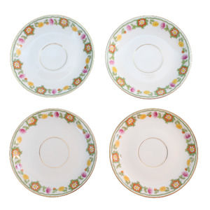 Epiag Pirkenhammer Czechoslovakia Chester Retro Pattern Saucers set of 4